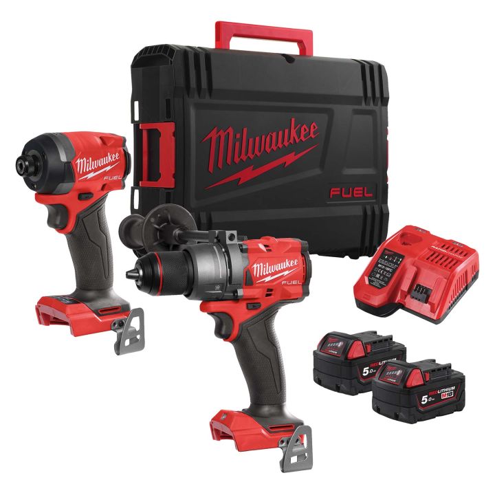 Milwaukee M18 FUEL Combi Drill & Impact Driver Twin Pack 2 x 5Ah