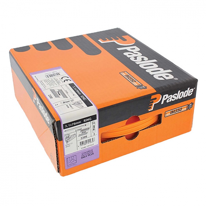 Paslode IM350+ Nail Fuel Pack - 75mm x 3.1mm Galv Plus (Qty 2200 & 2 Fuel Cells)