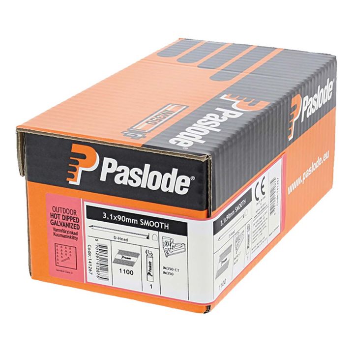 Paslode IM350+ Handy Pack - 90mm x 3.1mm ST HDGV (Qty 1100 & 1 Fuel Cell)