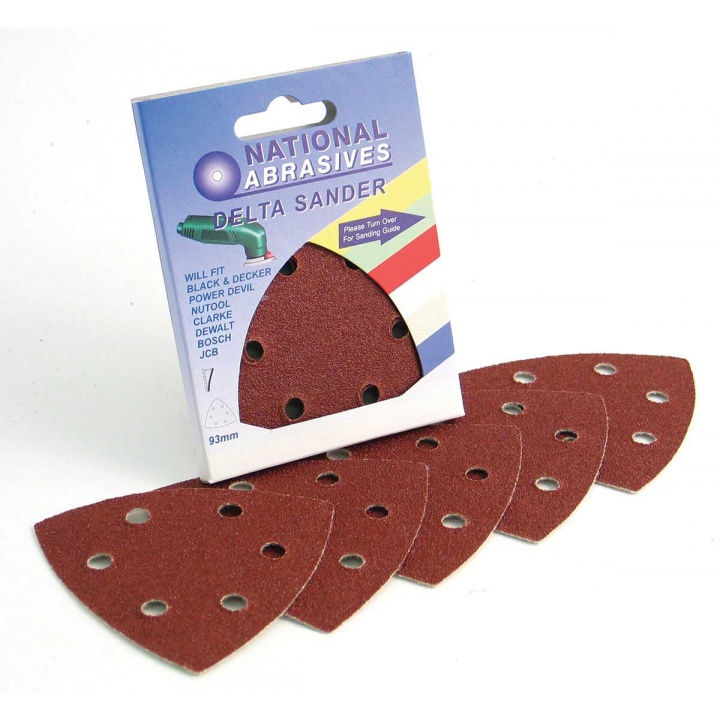 Assorted Grade Delta Sander Sheets 93mm (Pk 5)