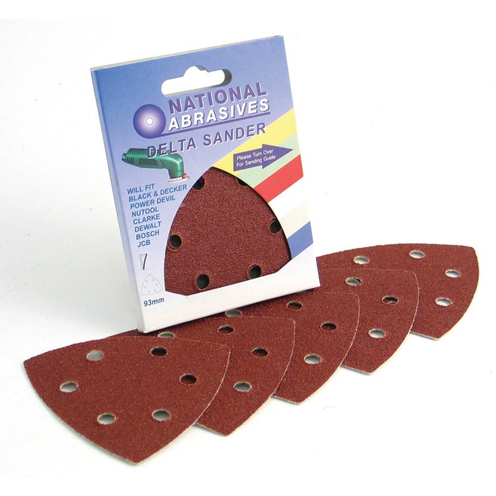 Assorted Grade Delta Sander Sheets 93mm (Pk 5)