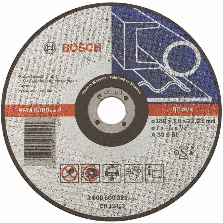Flat Metal Cutting Disc 180 x 22mm Bore