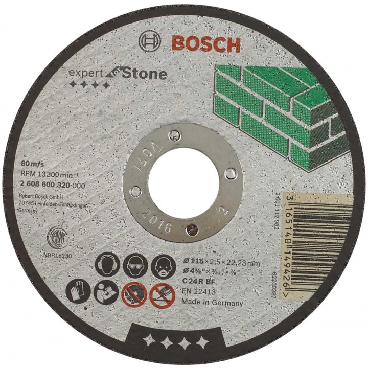 Flat Stone Cutting Disc 115 x 22mm Bore
