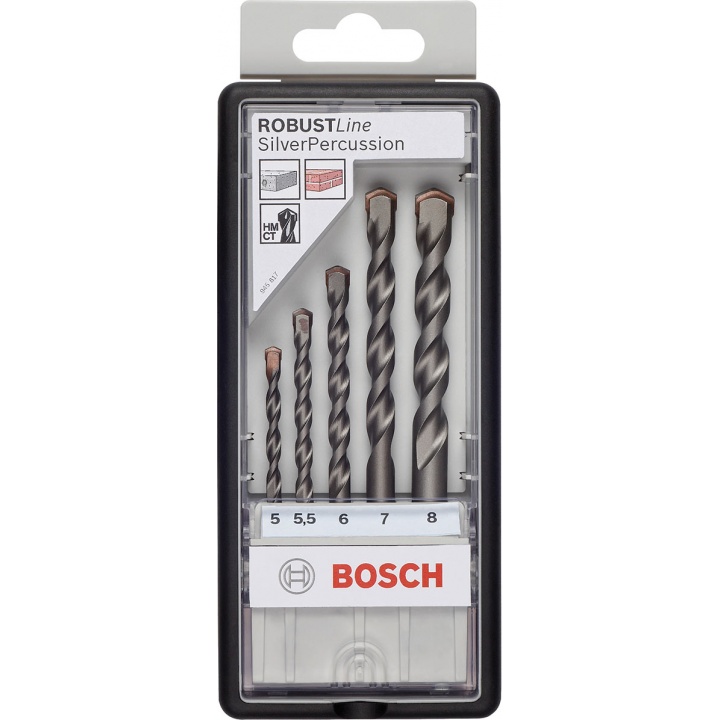 Silver Percussion 5 Piece Drill Bit Set