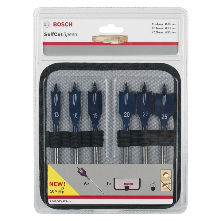 Bosch Flat Bit Set 6pc