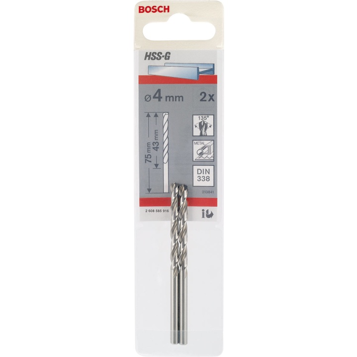 HSS-G Drill Bit 4mm (Pk 2)