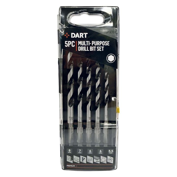 DART 5 Piece Premium Multi-Purpose Drill Bit Set