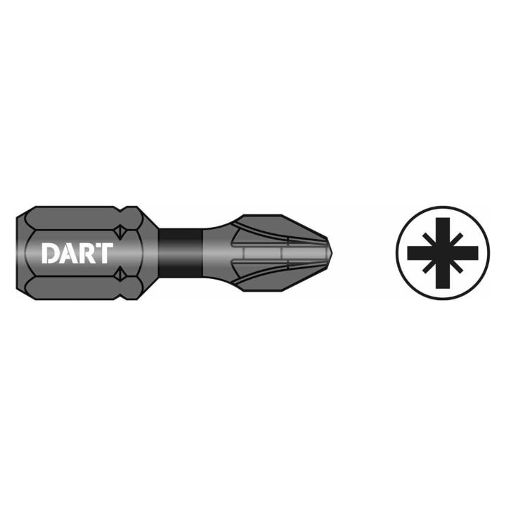 DART PZ2 25mm Impact Driver Bits Pack of 10