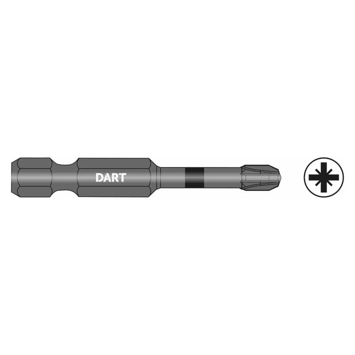 DART PZ2 50mm Impact Driver Bits Pack of 10