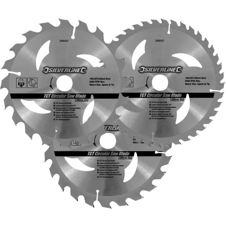TCT Circular Saw Blades 190mm Pack 3 Selco