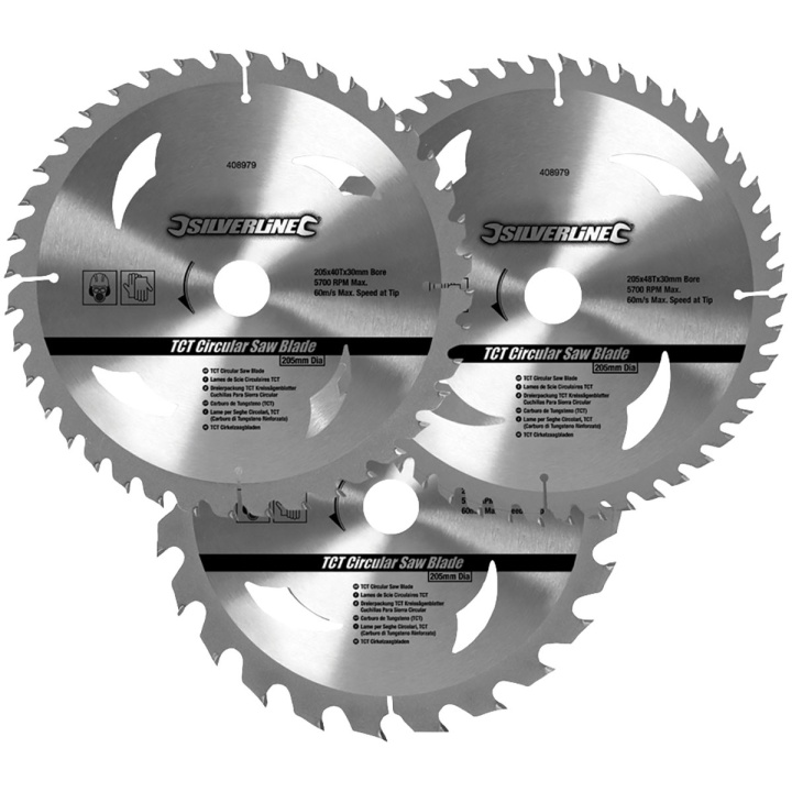 TCT Circular Saw Blades 210mm Pack 3 Selco