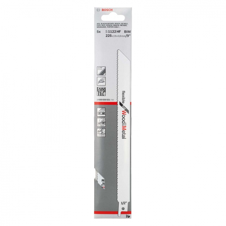 Bosch Sabre Saw Blades For Wood And Metal 225mm Pk5