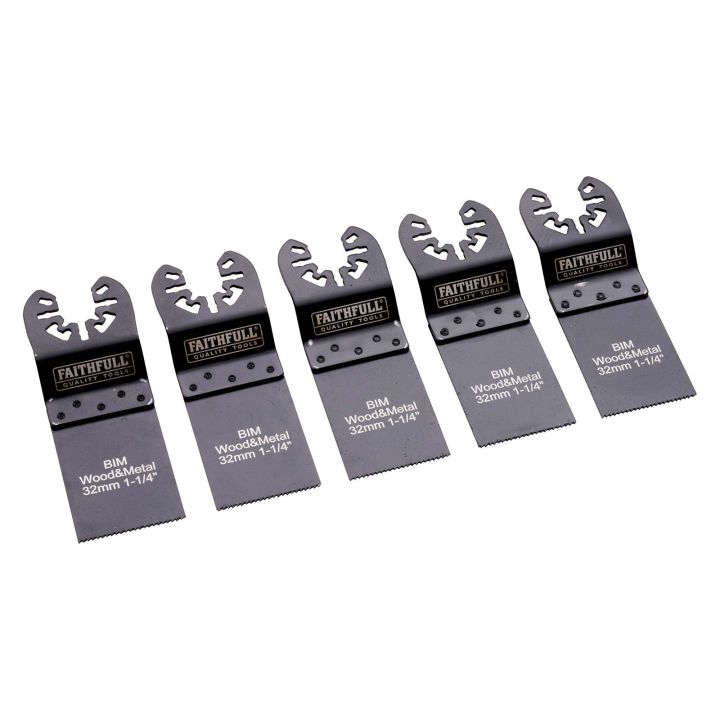 Faithfull 5-Piece 32mm Multi-Tool Blade Set