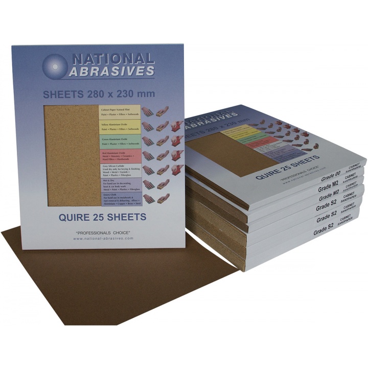 Grade M2 (Medium) 280 x 230mm Cabinet Paper Sheets (Pk 25)