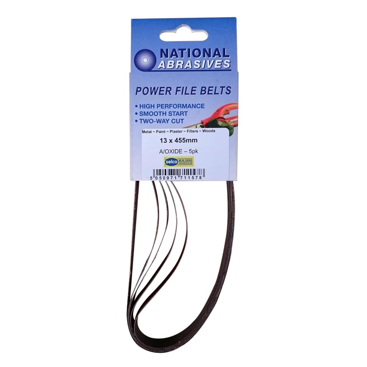 Power File Abrasive Belt Aluminium Oxide Assorted Pack 5