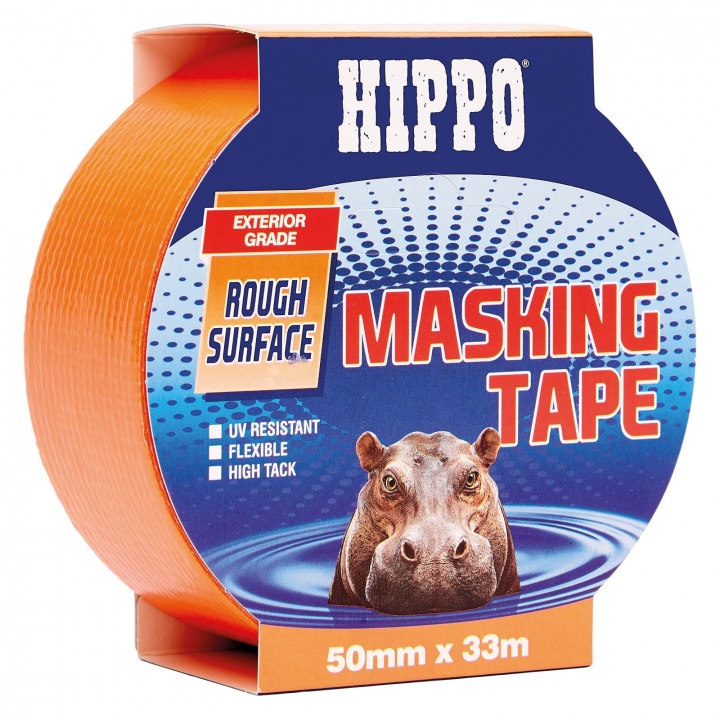 Hippo Rough Surface Exterior Grade Masking Tape 50mm x 33m Selco