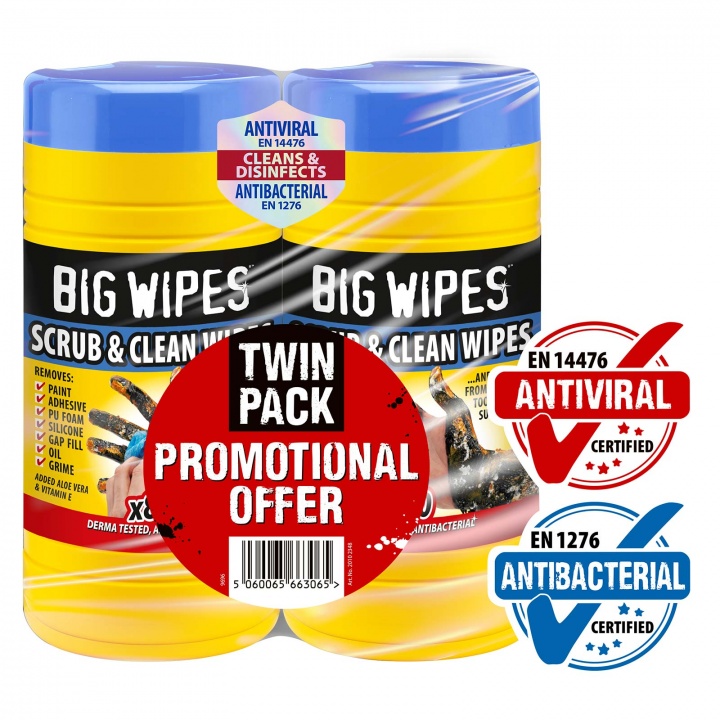 Big Wipes Scrub & Clean Twin Pack