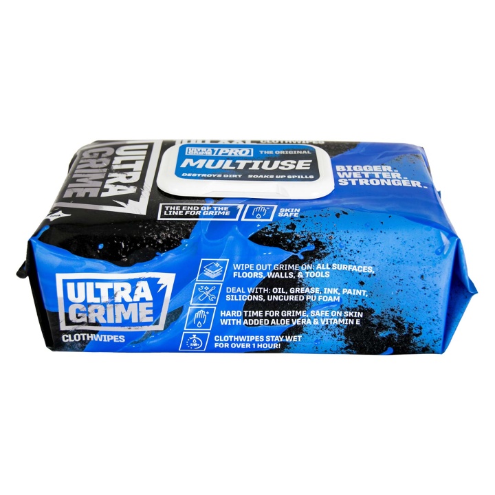 UltraGrime Pro Multi-Use Cloth Wipes XXL Pack of 100