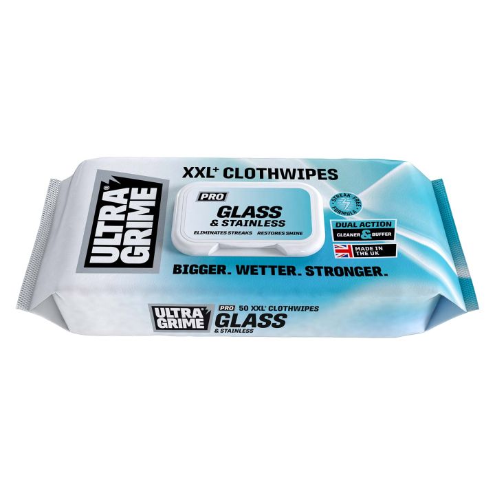UltraGrime Pro Glass Wipes Pack of 50