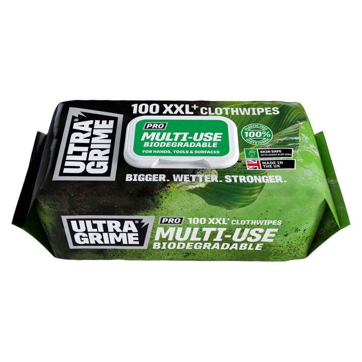 UltraGrime Pro XXL Multi-Use Bio Wipes Pack of 100