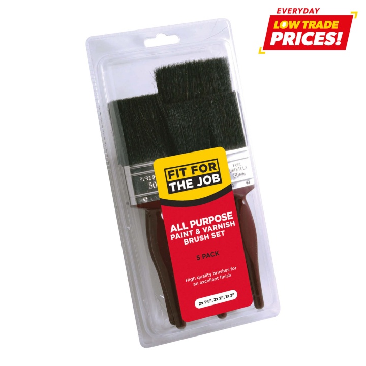 Paint & Varnish 5pc Brush Set Selco