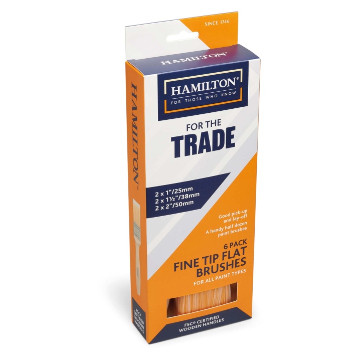 Fine Tip Flat Brush Pack