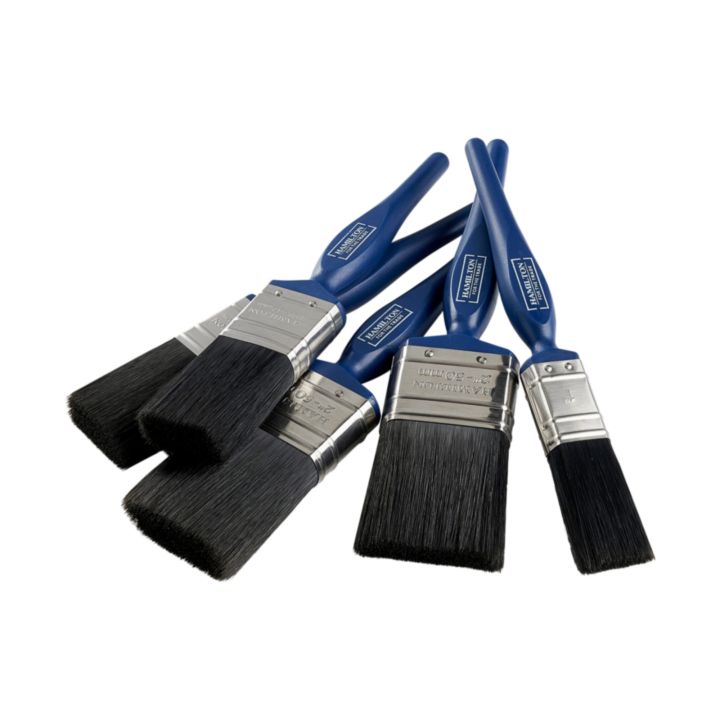Hamilton For the Trade Plastic Handle Paint Brushes 5 Pack 