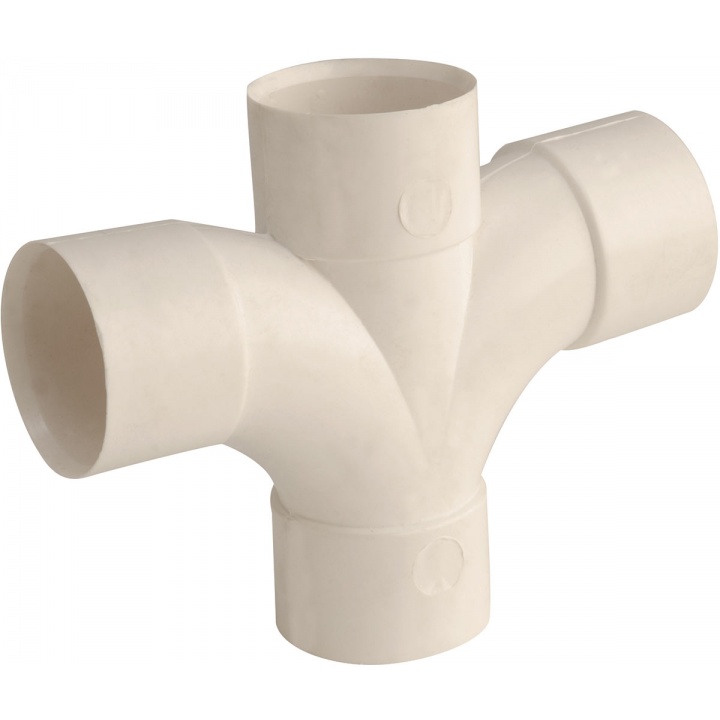 Solvent Weld 40mm 92.5° Cross White