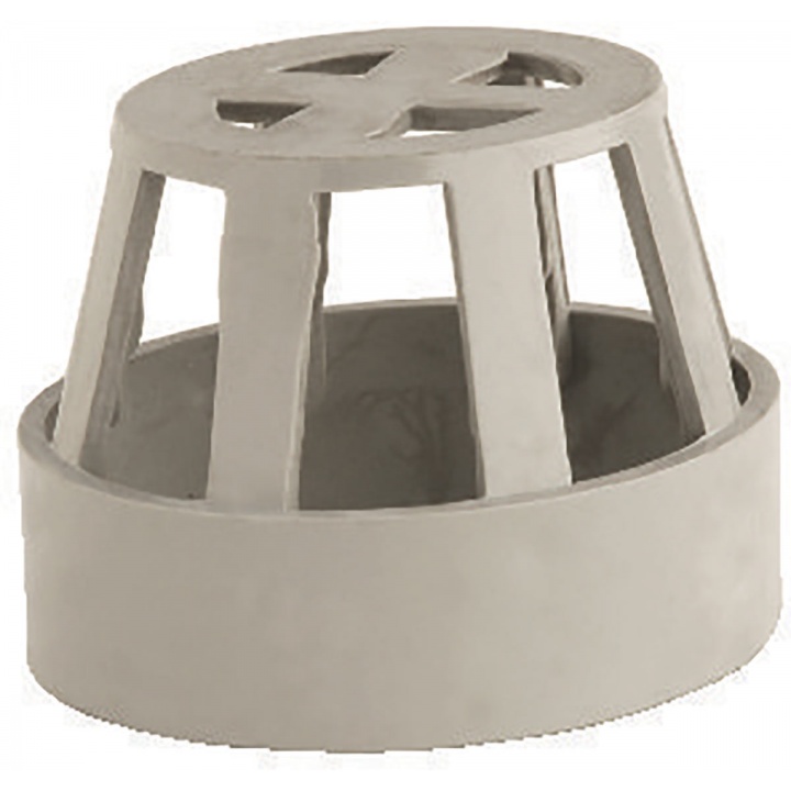 Solvent Weld 50mm Vent Cowl Balloon Grating Grey