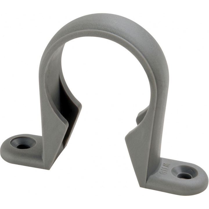 Solvent Weld Pushfit 32mm Saddle Pipe Bracket Grey
