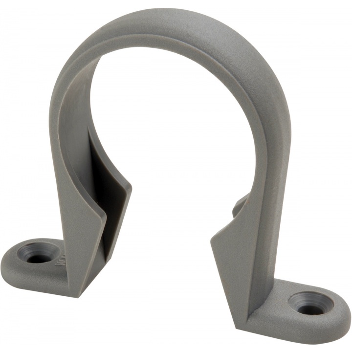 Solvent Weld Pushfit 40mm Saddle Pipe Bracket Grey