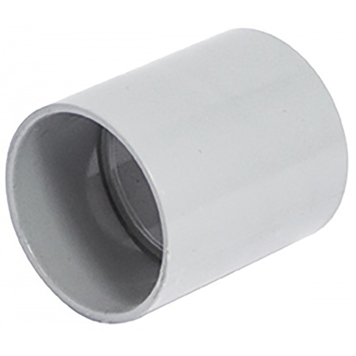 Solvent Weld 40mm Straight Coupling Grey