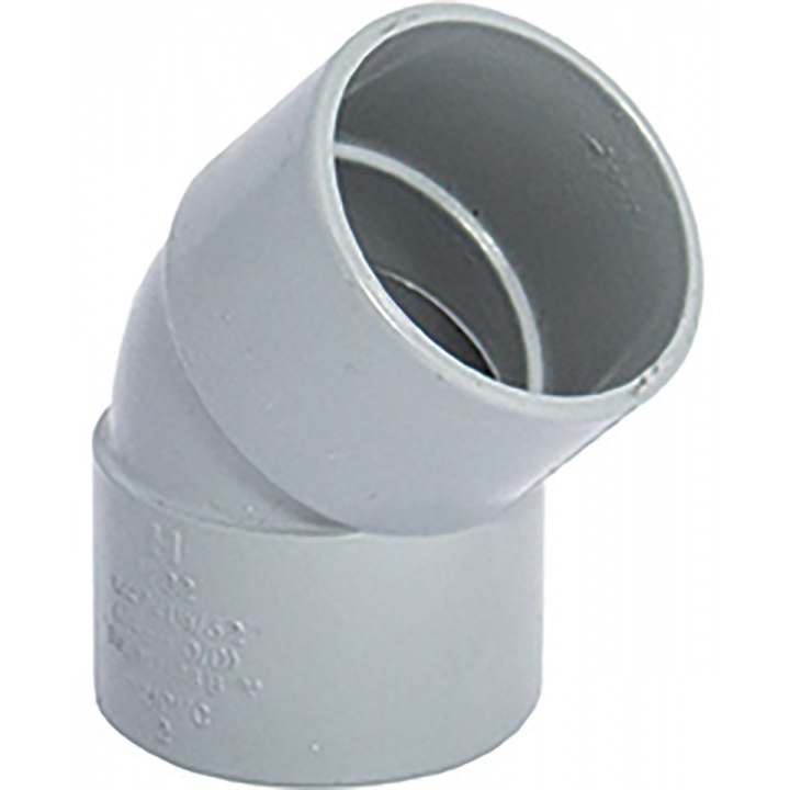 Solvent Weld 40mm 135° Swept Bend Grey