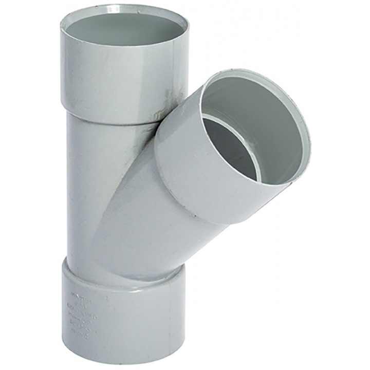 Solvent Weld 40mm 135° Tee Grey