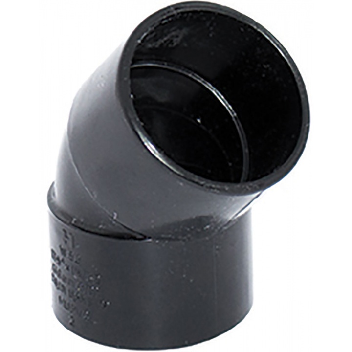 Solvent Weld 50mm 135° Swept Bend Black