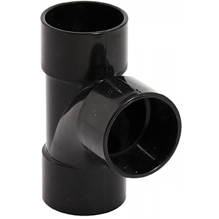 Solvent Weld 50mm x 92.5° Tee Black