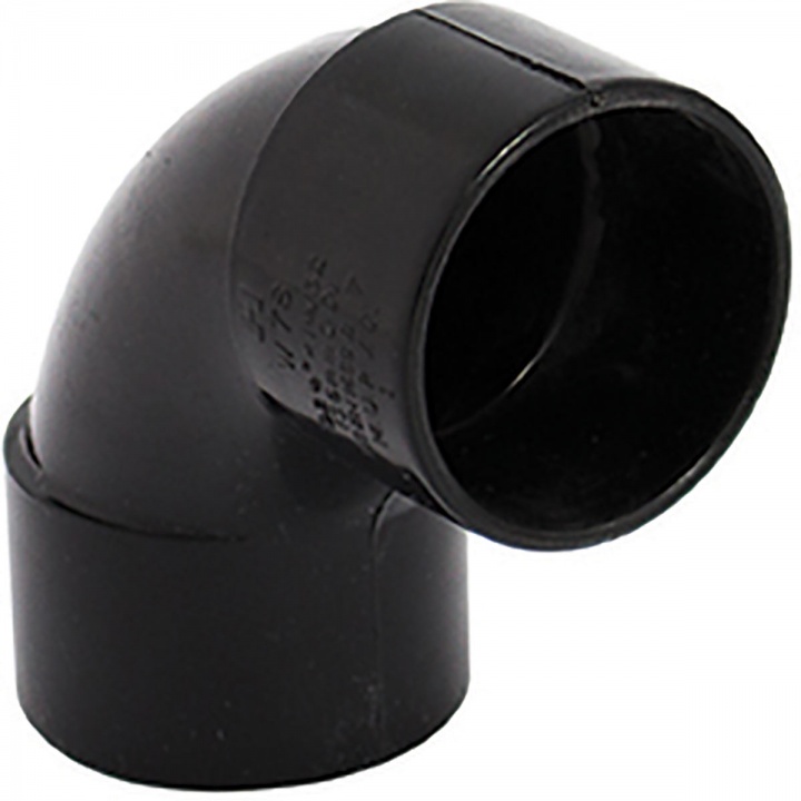 Solvent Weld 40mm 92.5° Swept Bend Black