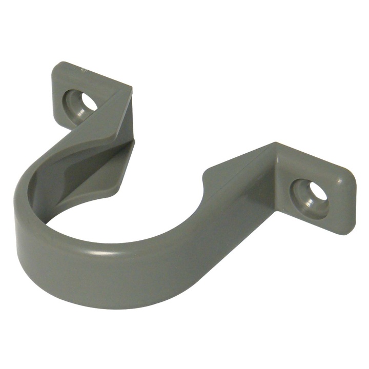 FloPlast 40mm Grey Solvent Weld Pipe Clips Pack of 3 Selco