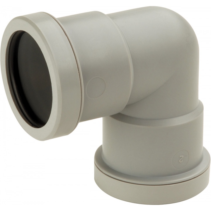 Pushfit 32mm 90° Knuckle Bend Grey