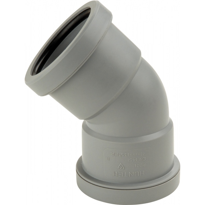 Pushfit 40mm 135° Swept Bend Grey