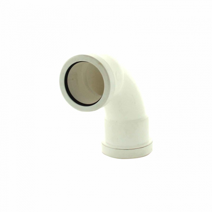 Pushfit 32mm 92.5° Swept Bend White