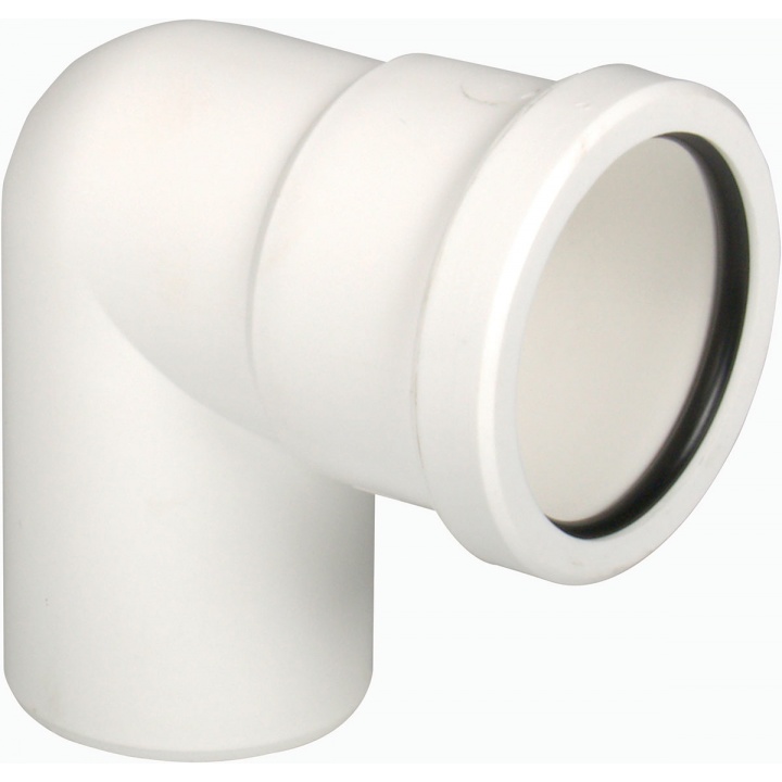 Pushfit 40mm 90° Spigot Bend White