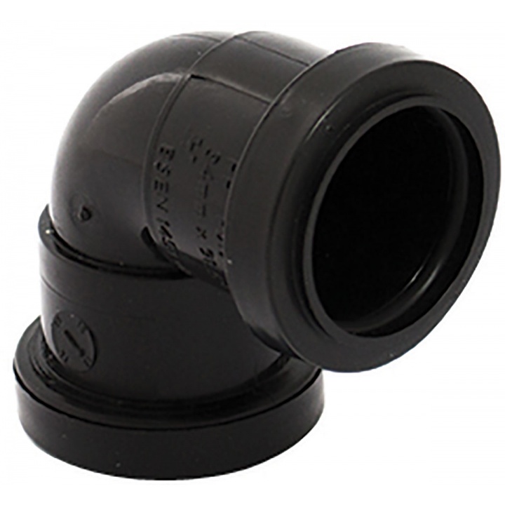Pushfit 32mm 90° Knuckle Bend Black