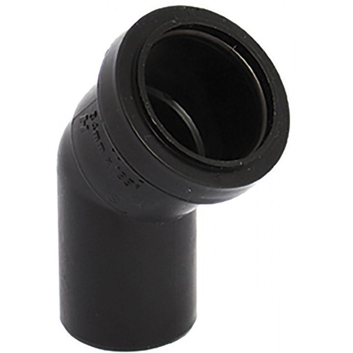 Pushfit 40mm 135° Spigot Bend Black