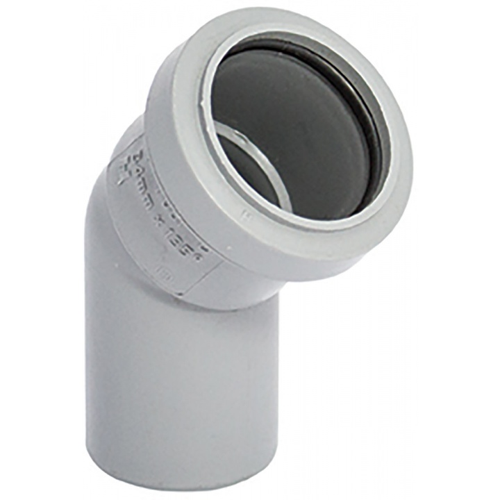 Pushfit 32mm 135° Spigot Bend Grey