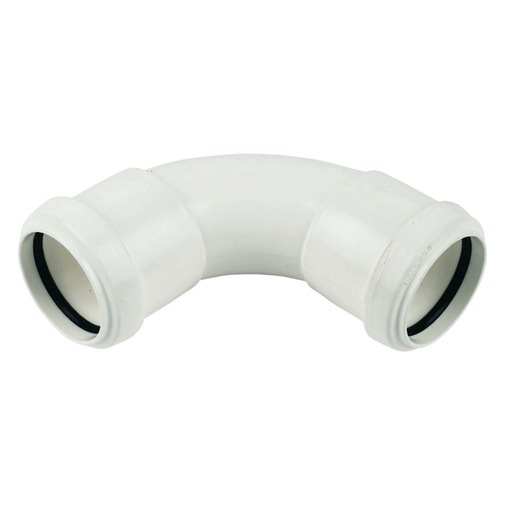 FloPlast 32mm White Push Fit 90° Swept Bend