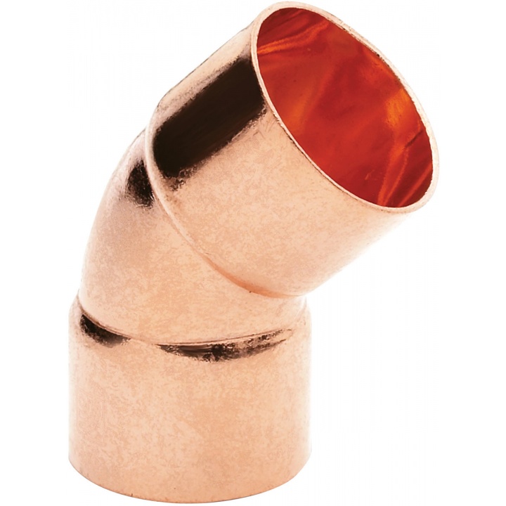 Copper End Feed 45° Elbow 22mm (PK 10)