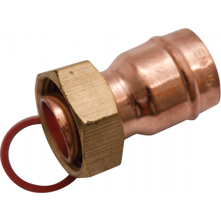 Copper Solder Ring Straight Tap Connector 22mm x ¾"