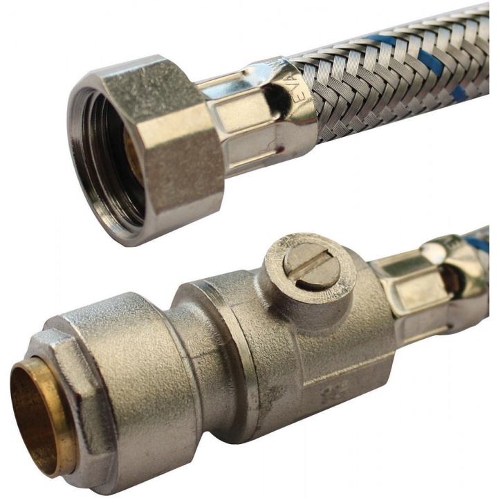 15mm Push Fit Tap Connector With Isolating Valve 15mm Push Fit Tap Connector With Isolating Valve
