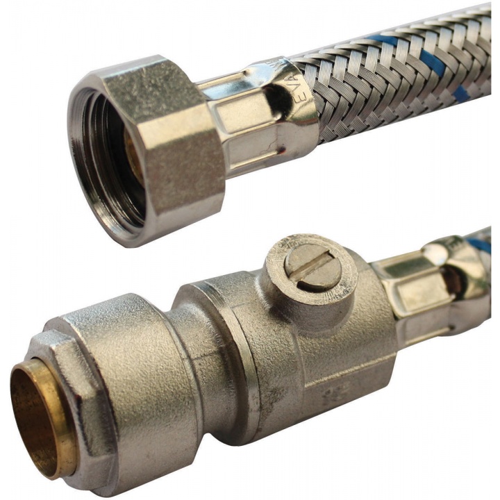 22mm tap connector with valve